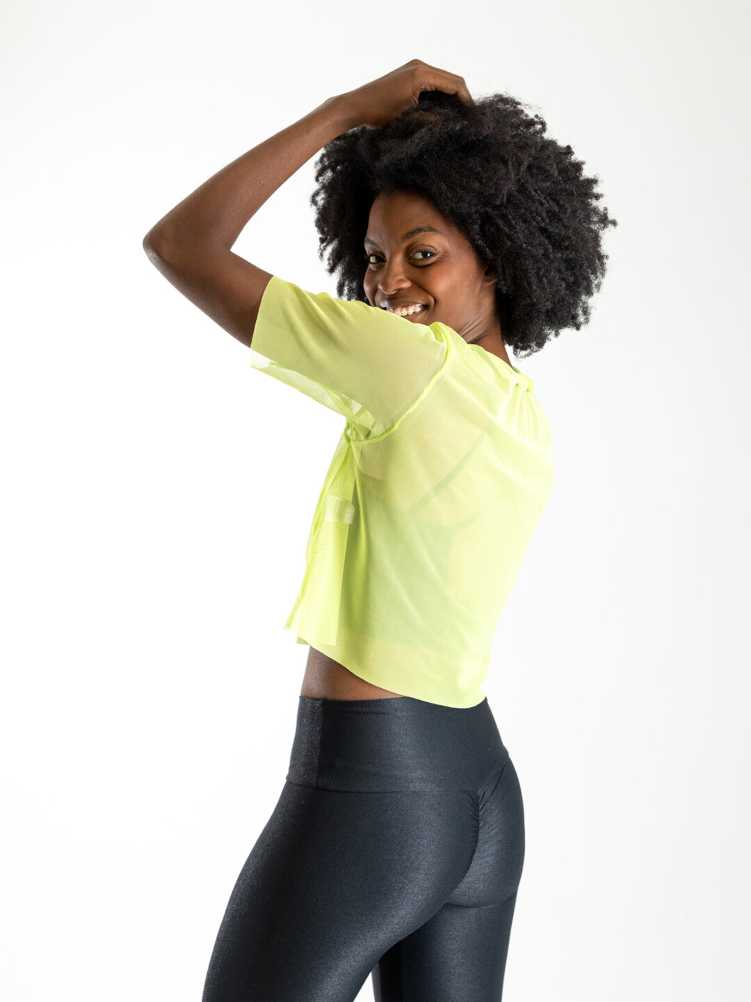 Cropped de Tule - Verde Lima - Image 2