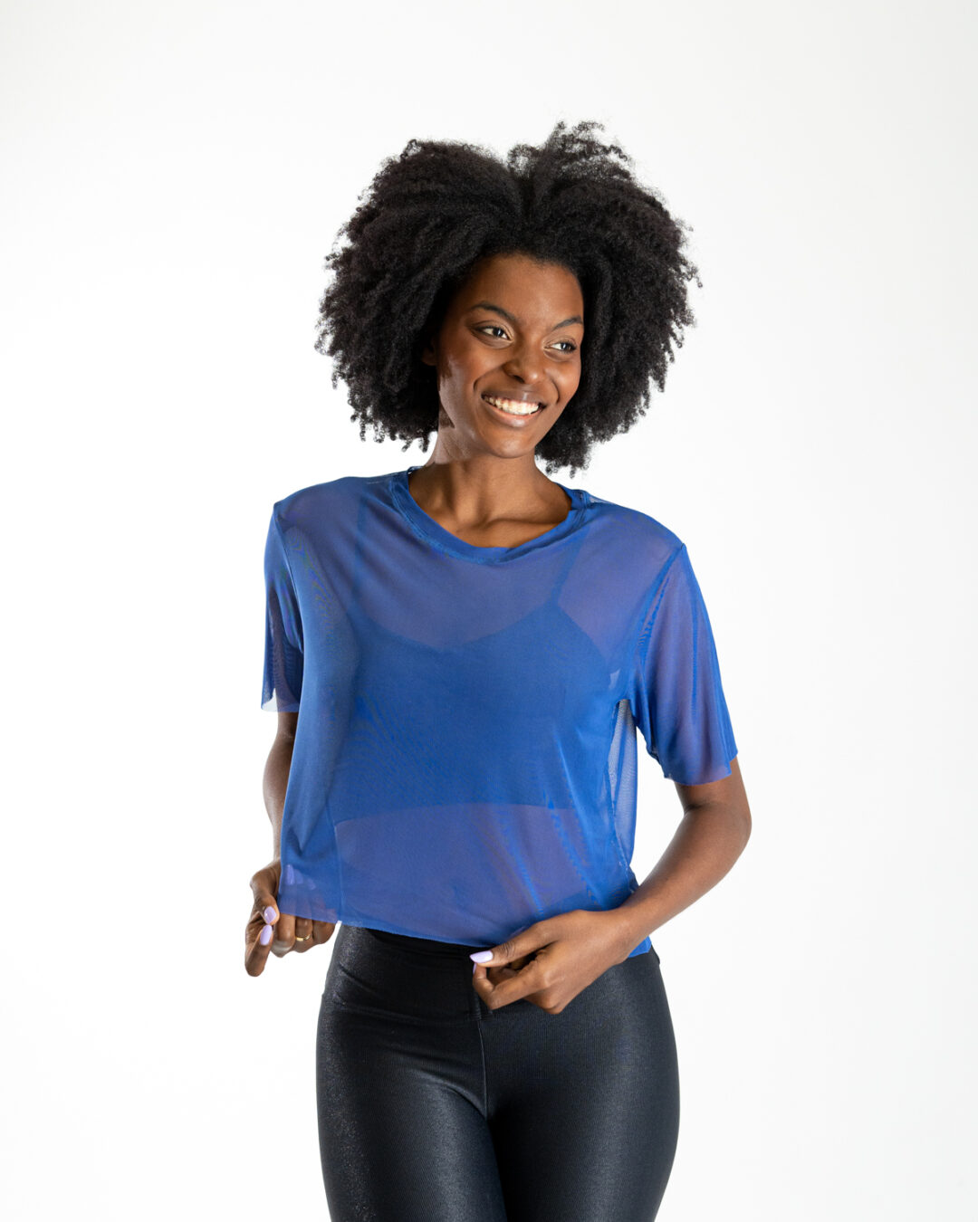 Cropped de Tule - Azul Royal