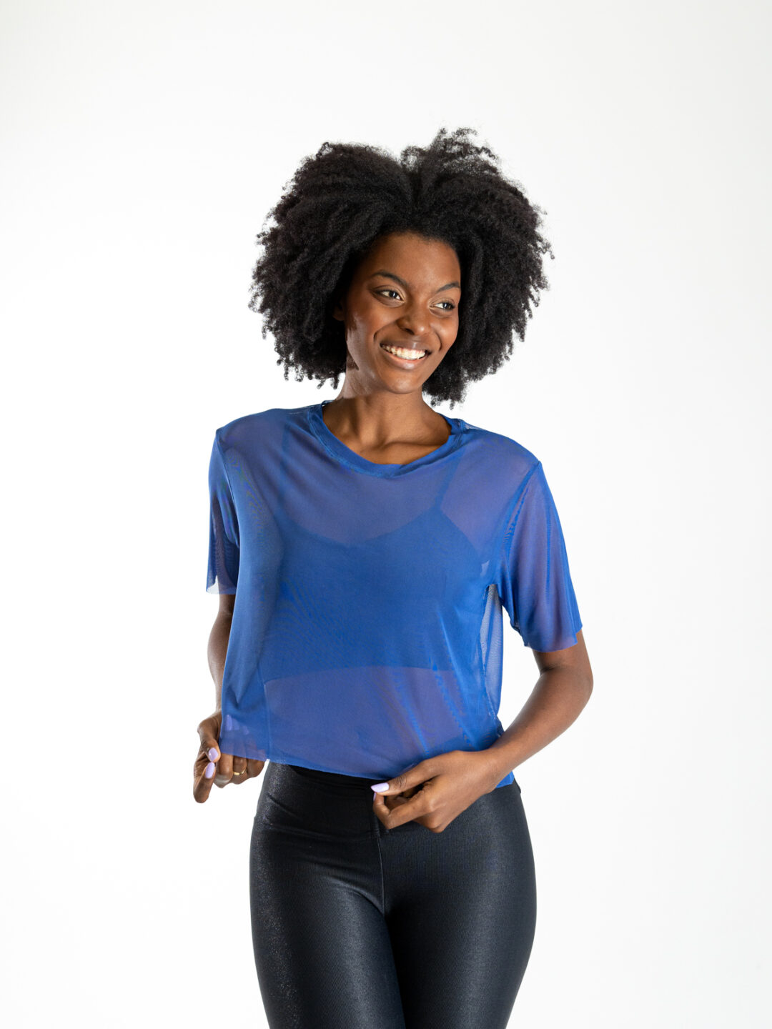 Cropped de Tule - Azul Royal
