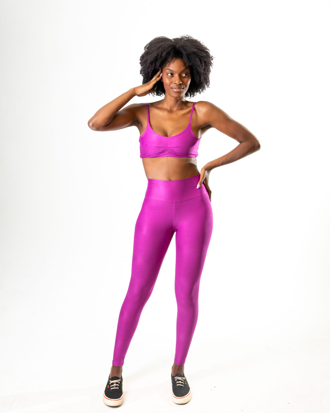 Legging Básica + Top Lívia - Compressão Púrpura
