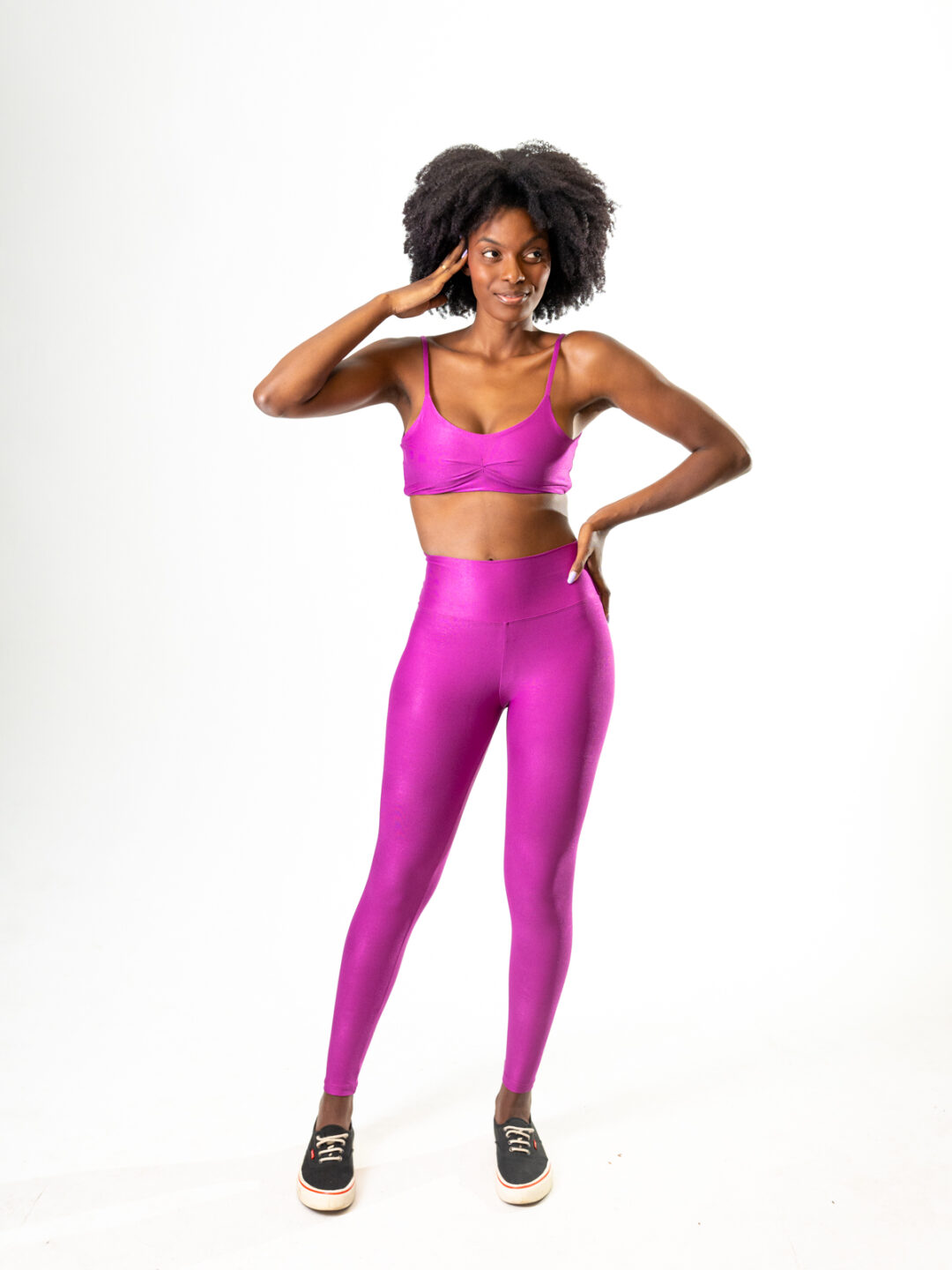 Legging Básica + Top Lívia - Compressão Púrpura
