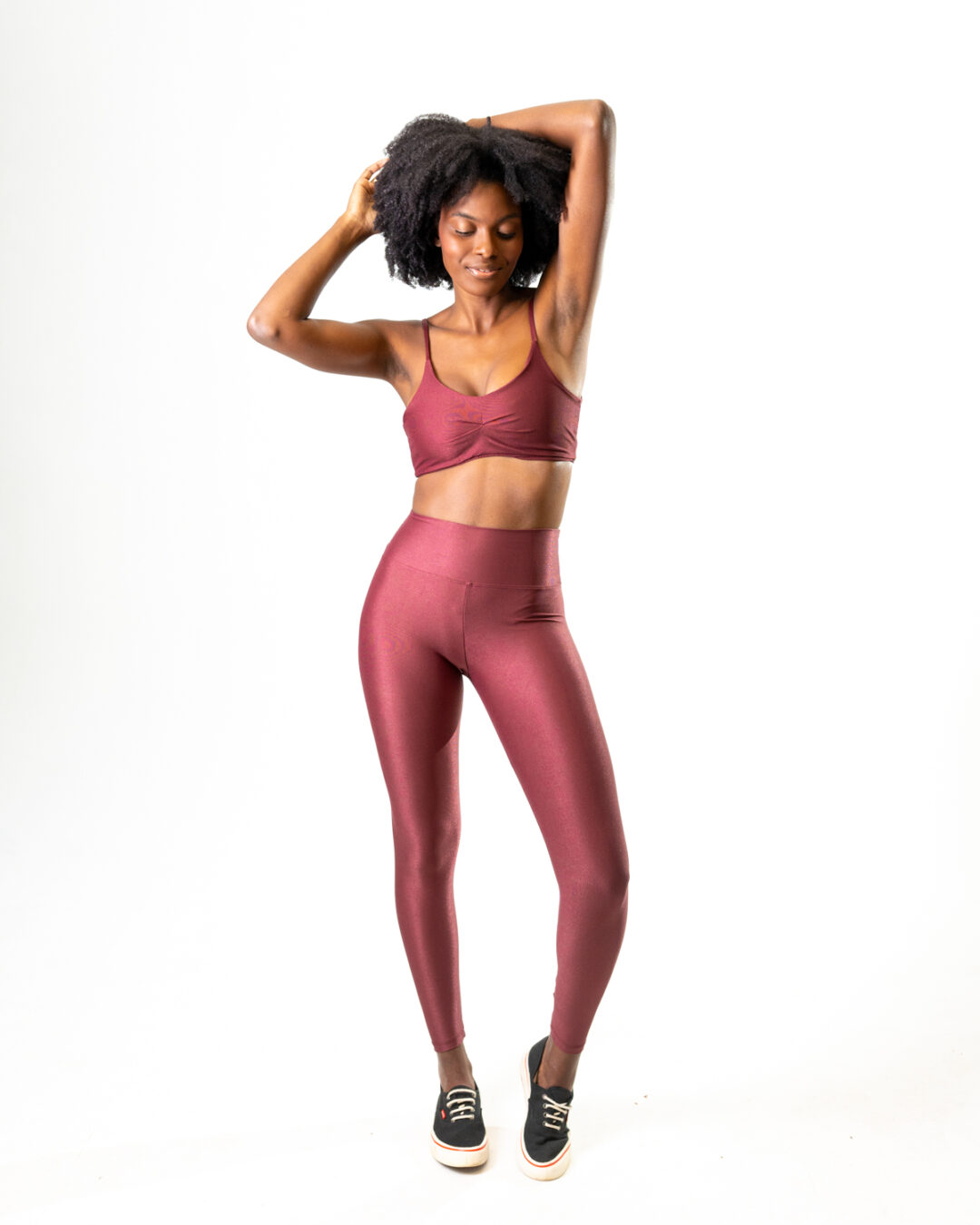 Legging Básica + Top Lívia - Compressão Carmim