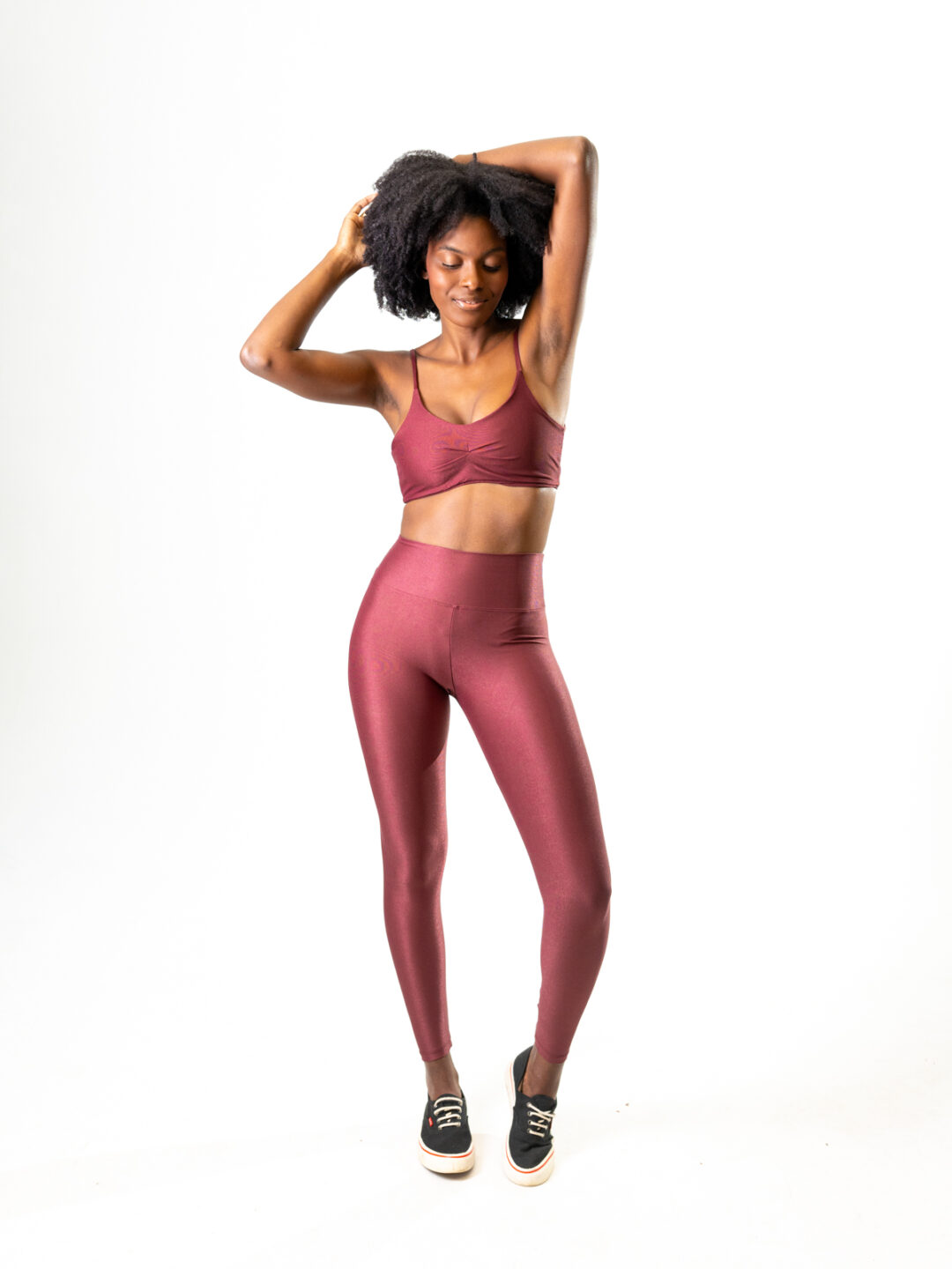 Legging Básica + Top Lívia - Compressão Carmim