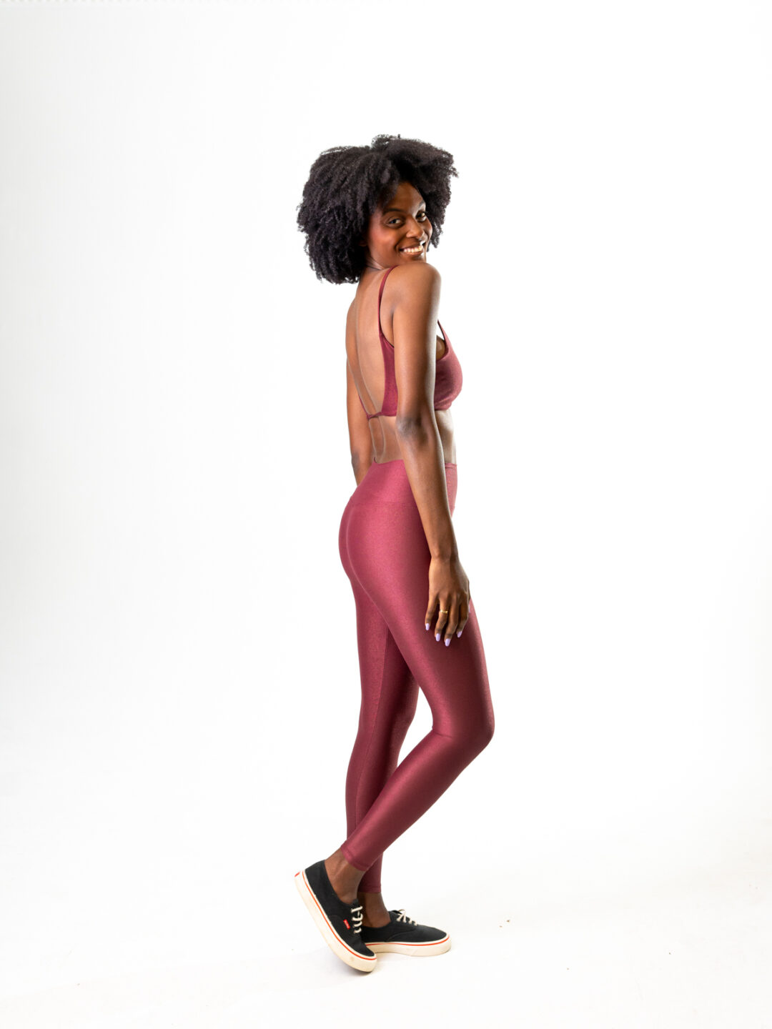 Legging Básica + Top Lívia - Compressão Carmim - Image 3