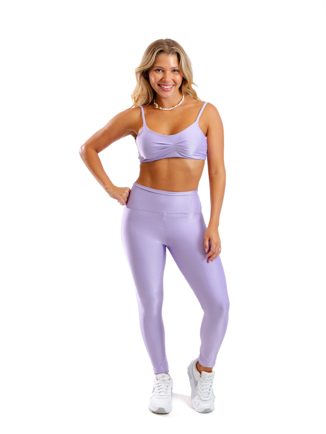 Legging Básica + Top Lívia - Compressão Lavanda