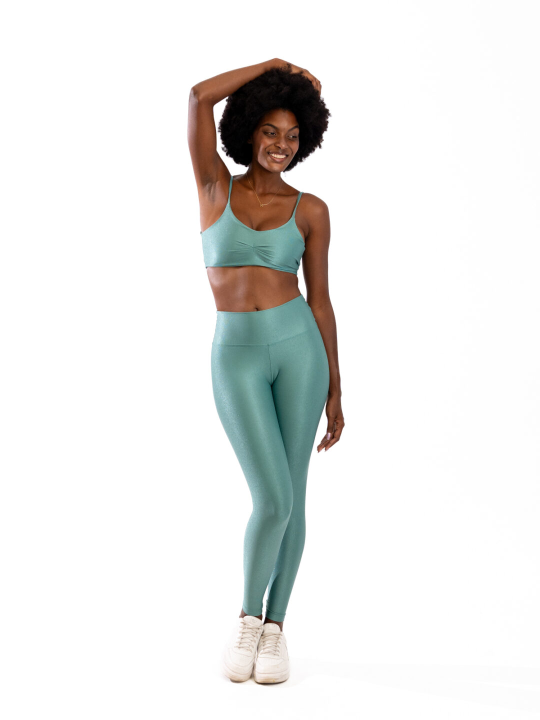 Legging Básica + Top Lívia - Compressão Sálvia