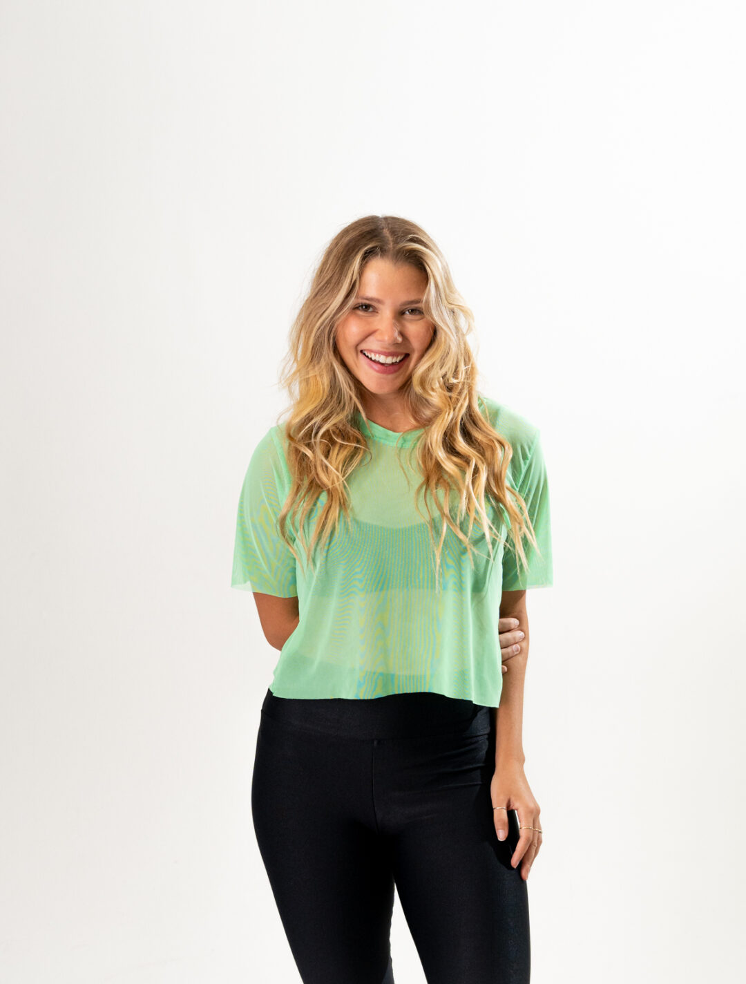 Cropped de Tule - Verde Flúor