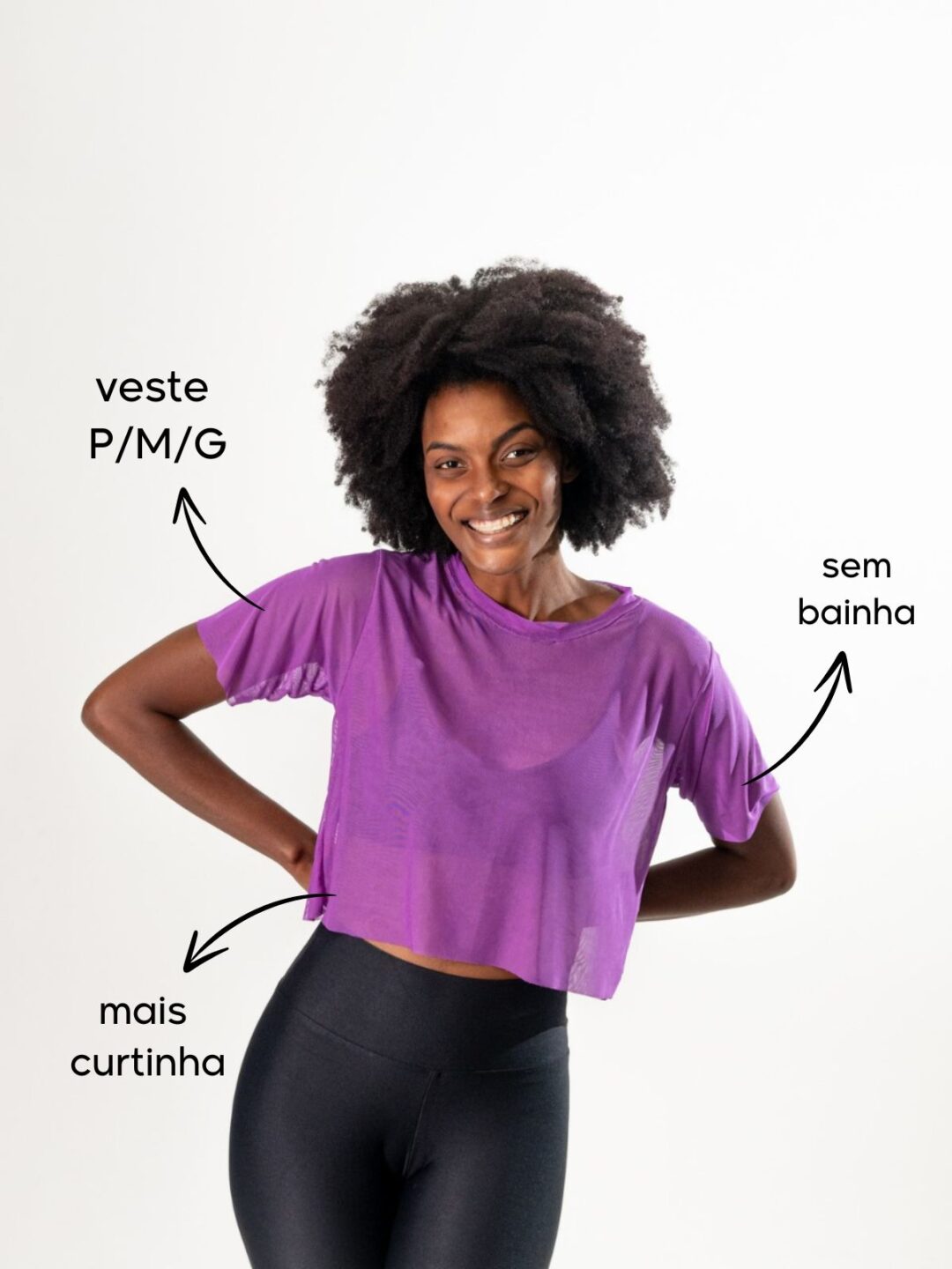 Cropped de Tule - Astral - Image 2