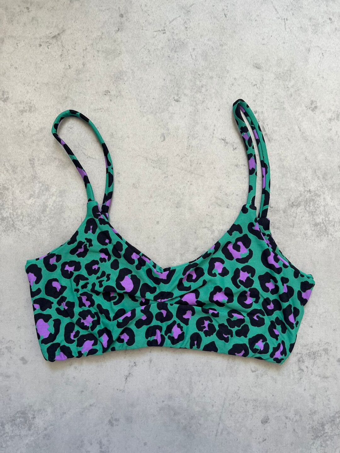 Top Lívia Avulso - Suplex Onça Verde Esmeralda/ Roxo