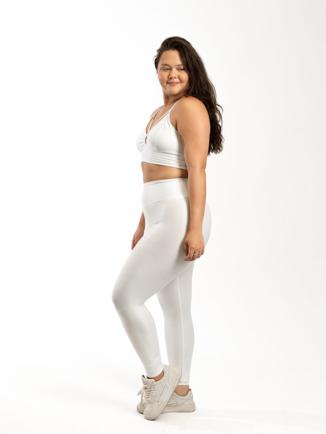 Legging Básica G + Top Camila - Compressão Branco - Image 2