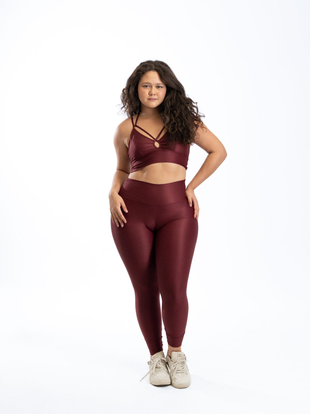 Legging Básica G + Top Camila – Compressão Carmim