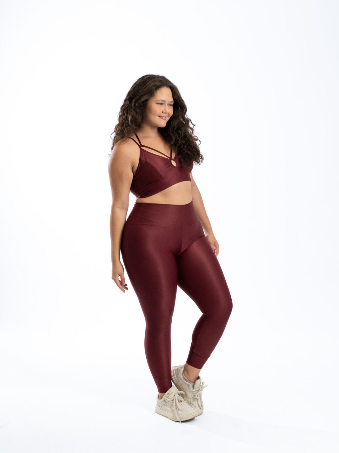 Legging Básica G + Top Camila – Compressão Carmim - Image 3