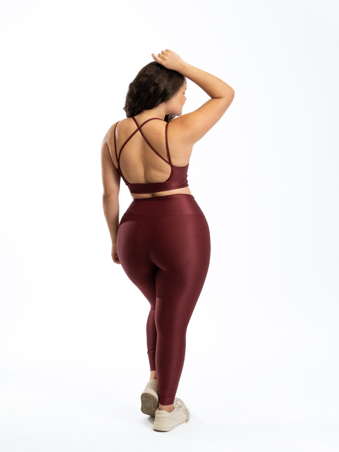 Legging Básica G + Top Camila – Compressão Carmim - Image 2