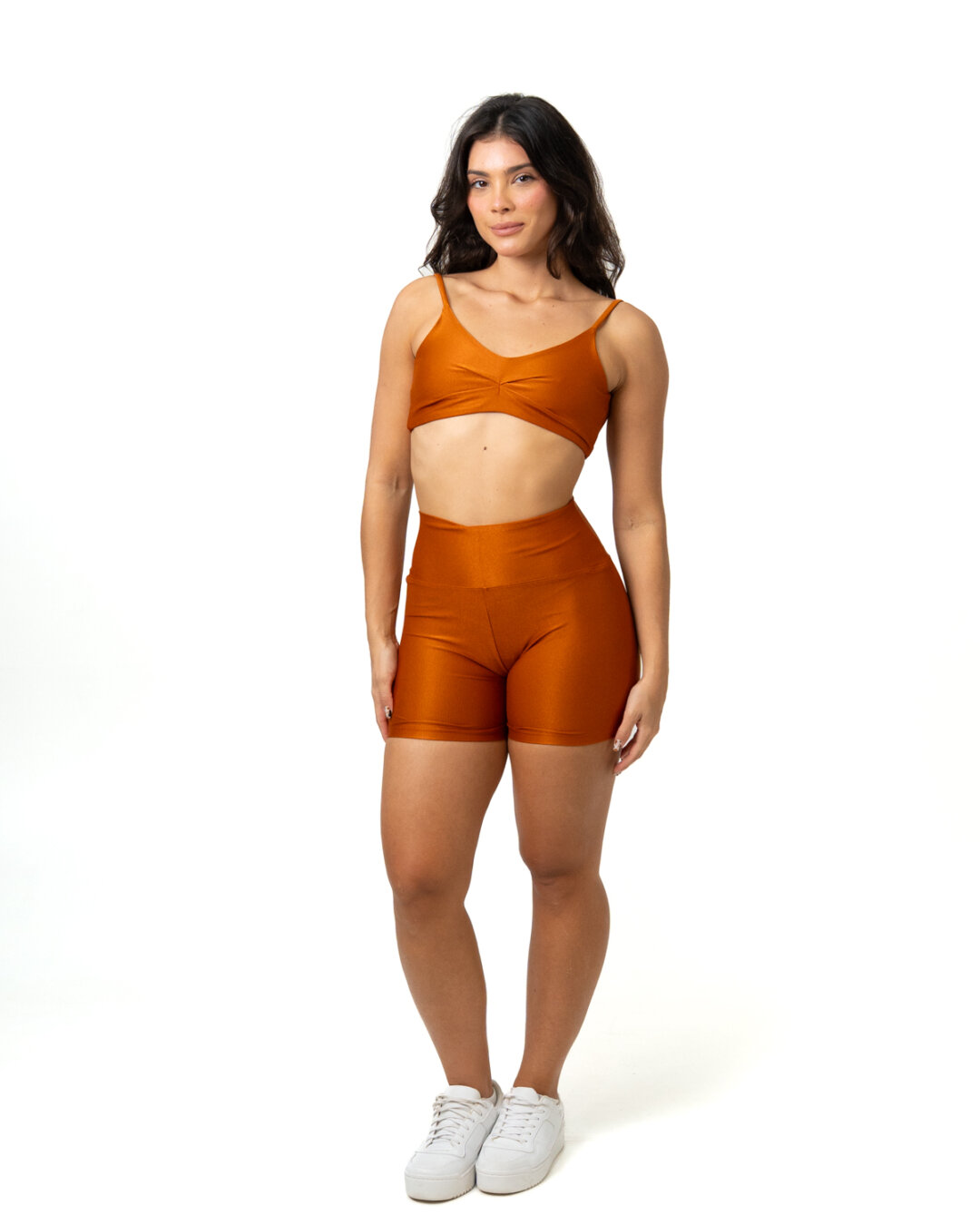 Short Básico + Top Lívia - Compressão Ferrugem
