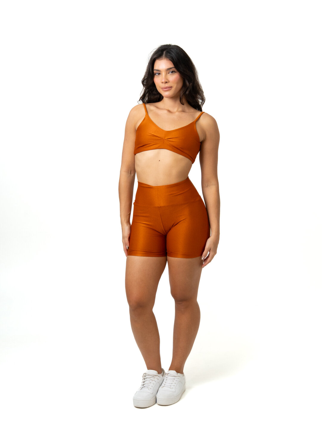 Short Básico + Top Lívia - Compressão Ferrugem