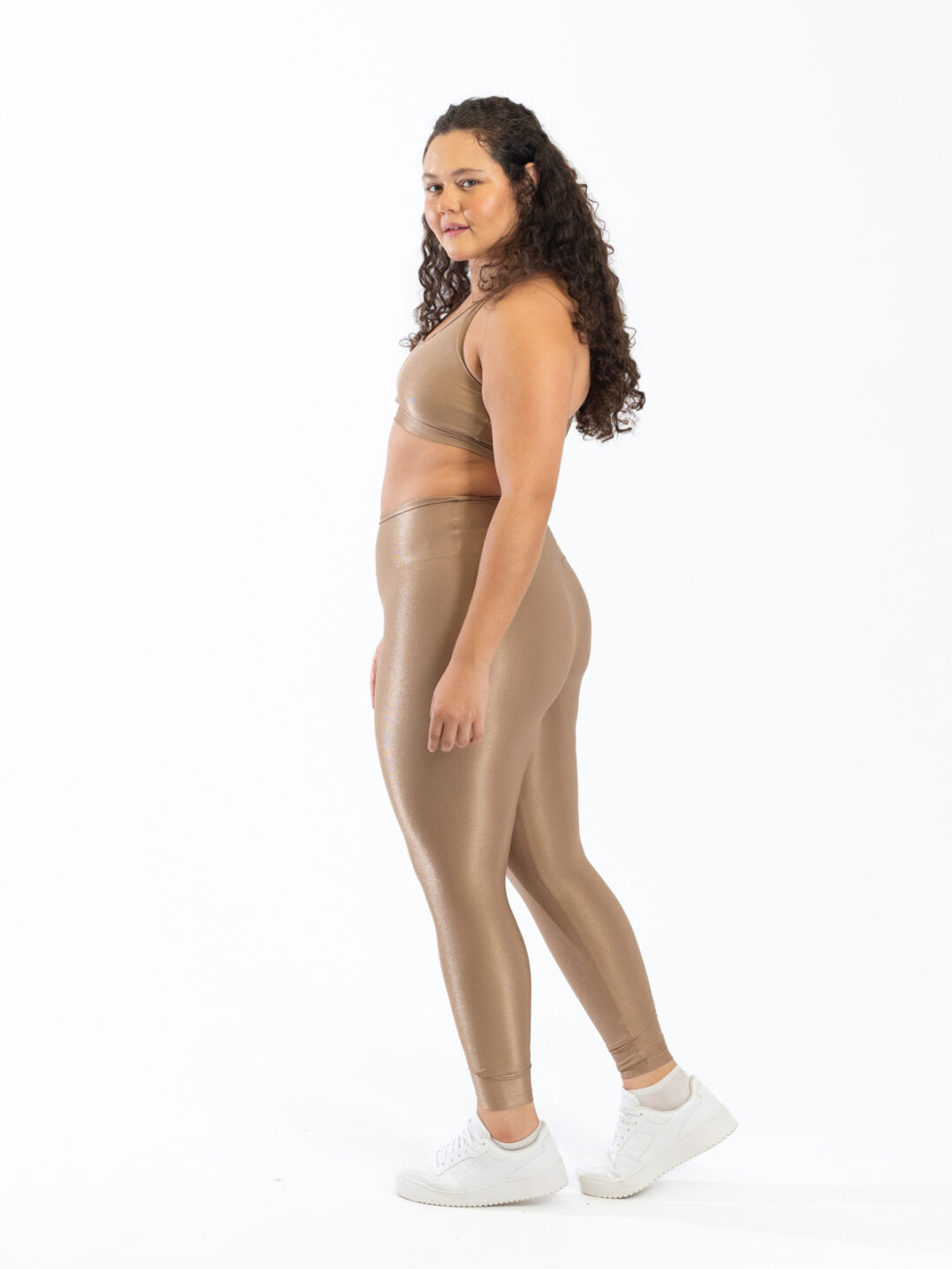 Legging Básica G + Top Luna – Compressão Cappuccino - Image 2