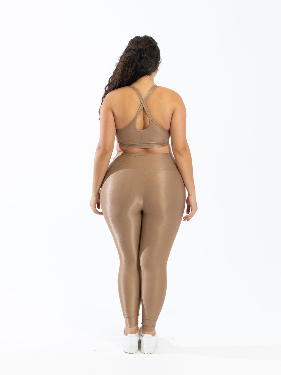 Legging Básica G + Top Luna – Compressão Cappuccino - Image 4