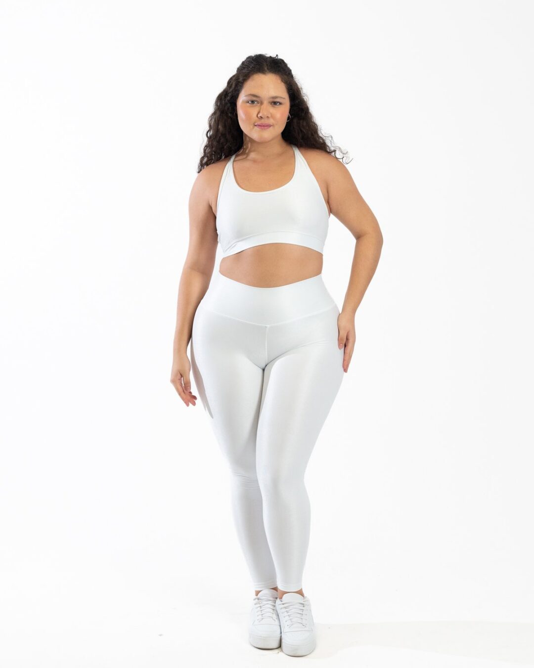 Legging Básica + Top Luna – Compressão Branco
