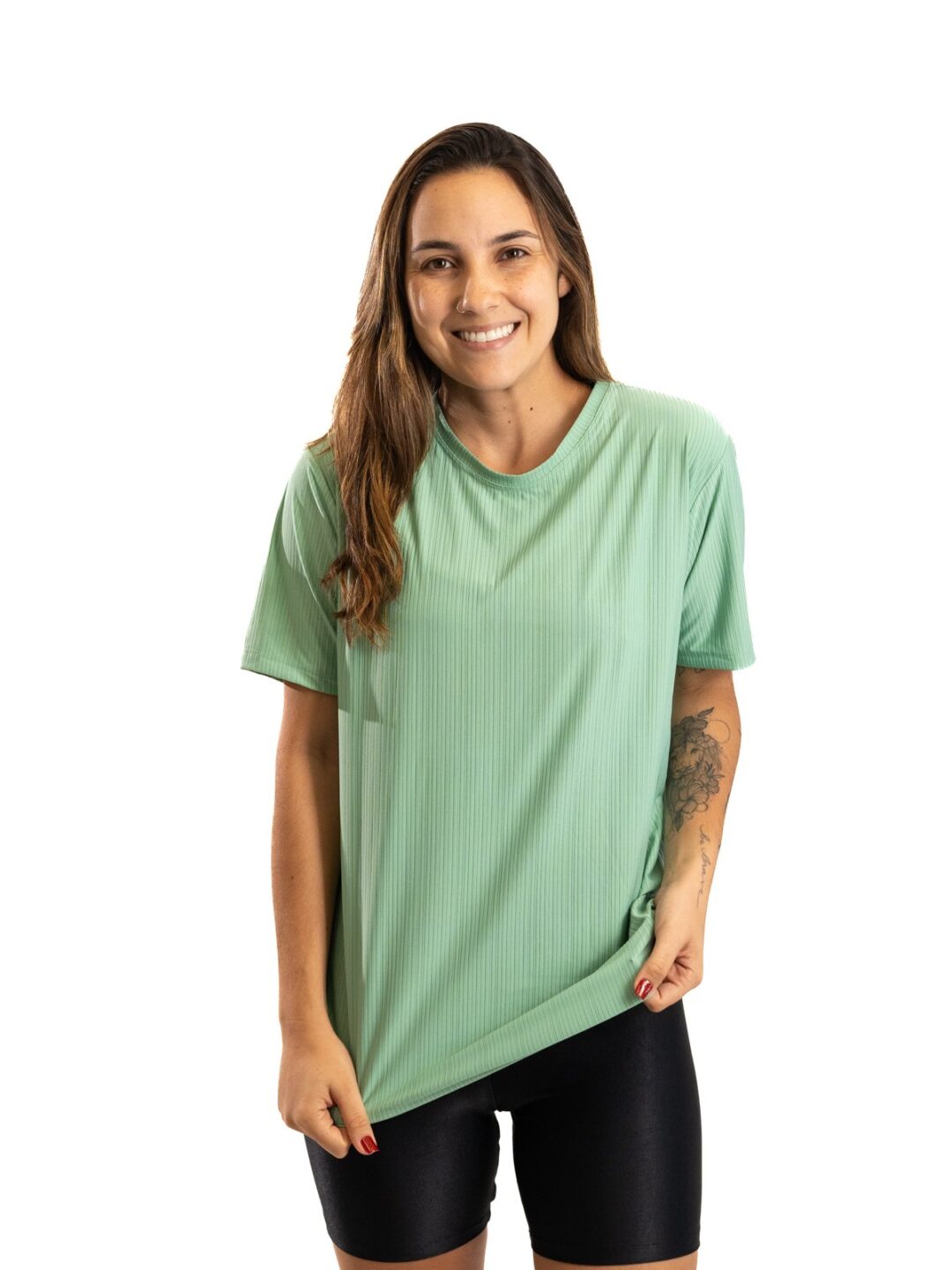 Blusão Basic Dryfit - Listras Verde Pistache