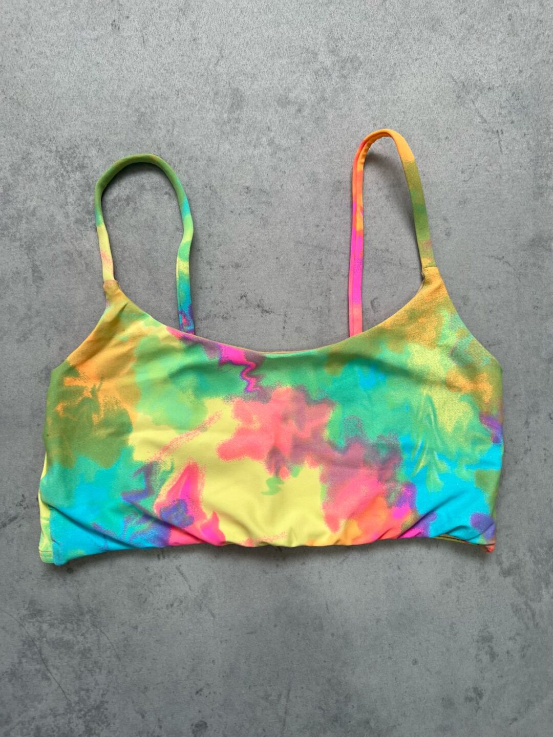 Top Aylla Avulso PP/P - Suplex Tie Dye Amarelo
