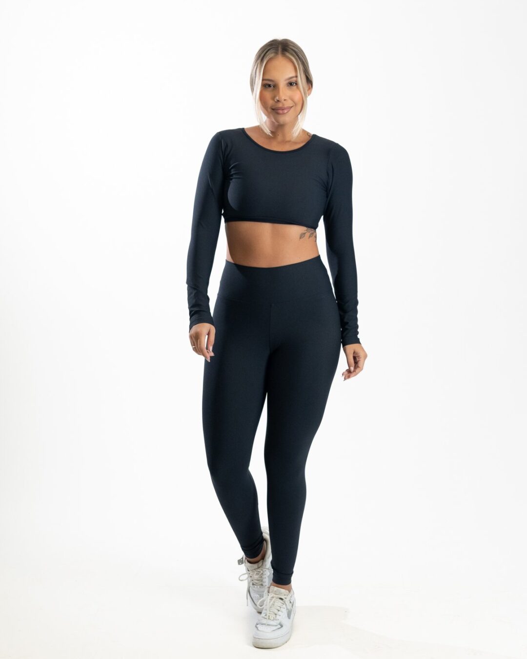 Legging Básica + Top Alice Manga Longa - Light Preto