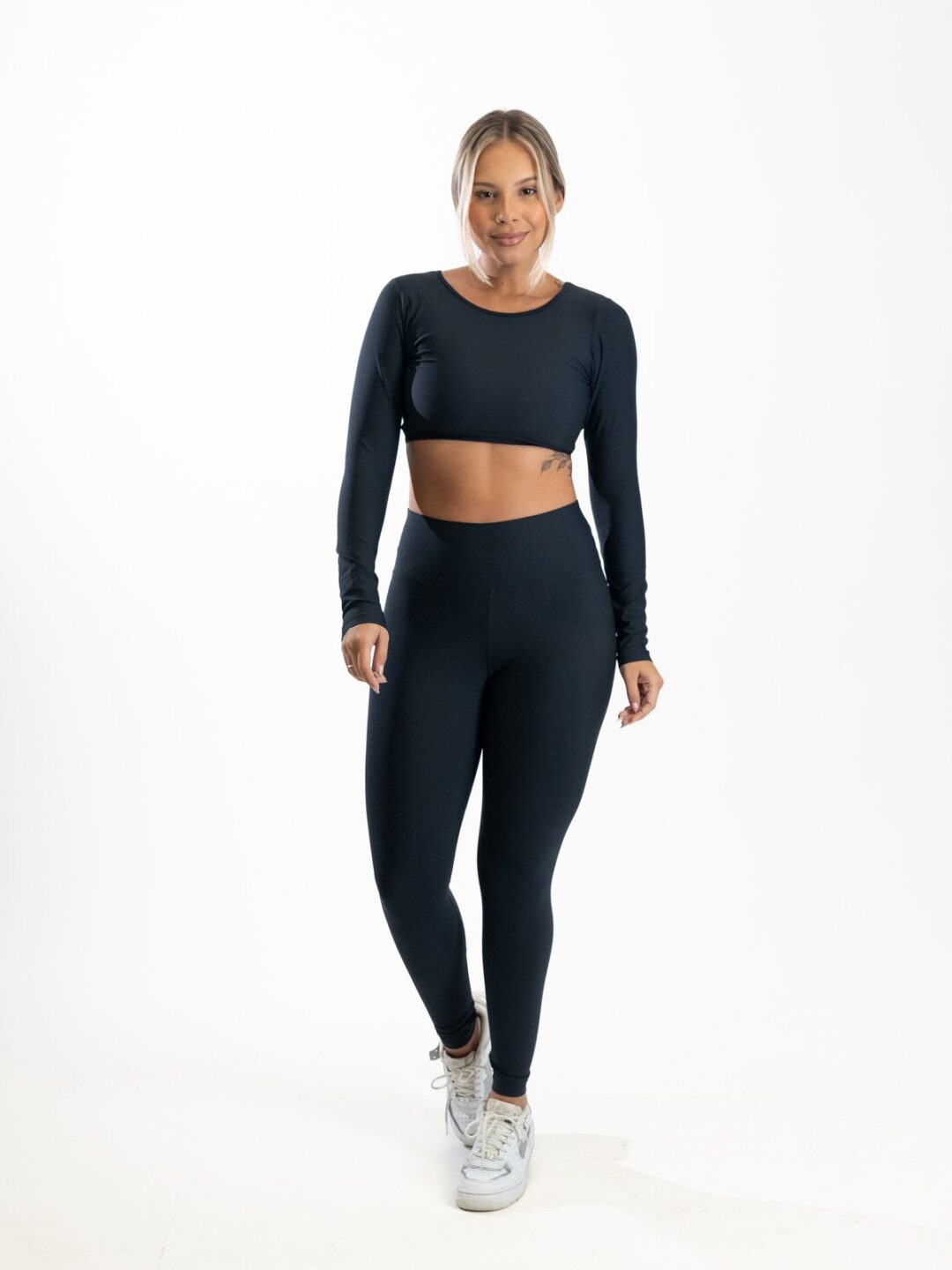Legging Básica + Top Alice Manga Longa - Light Preto