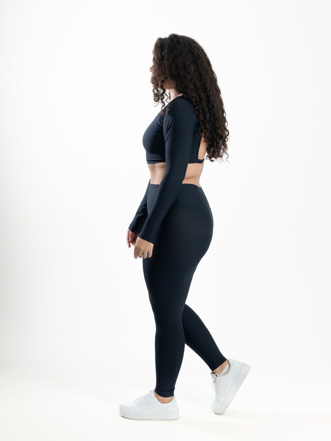 Legging Básica + Top Alice Manga Longa - Light Preto - Image 5