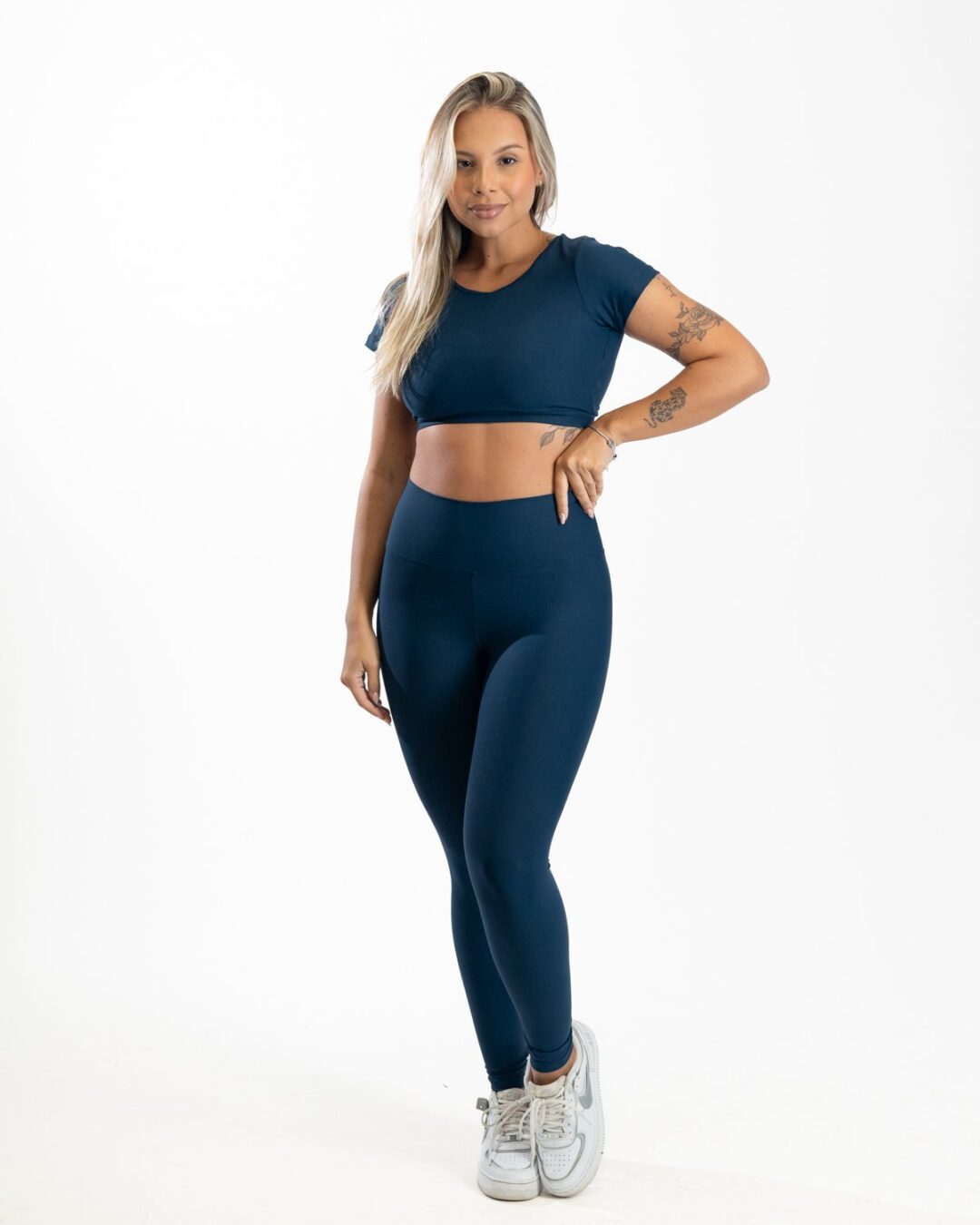 Legging Básica + Top Alice - Light Azul Marinho