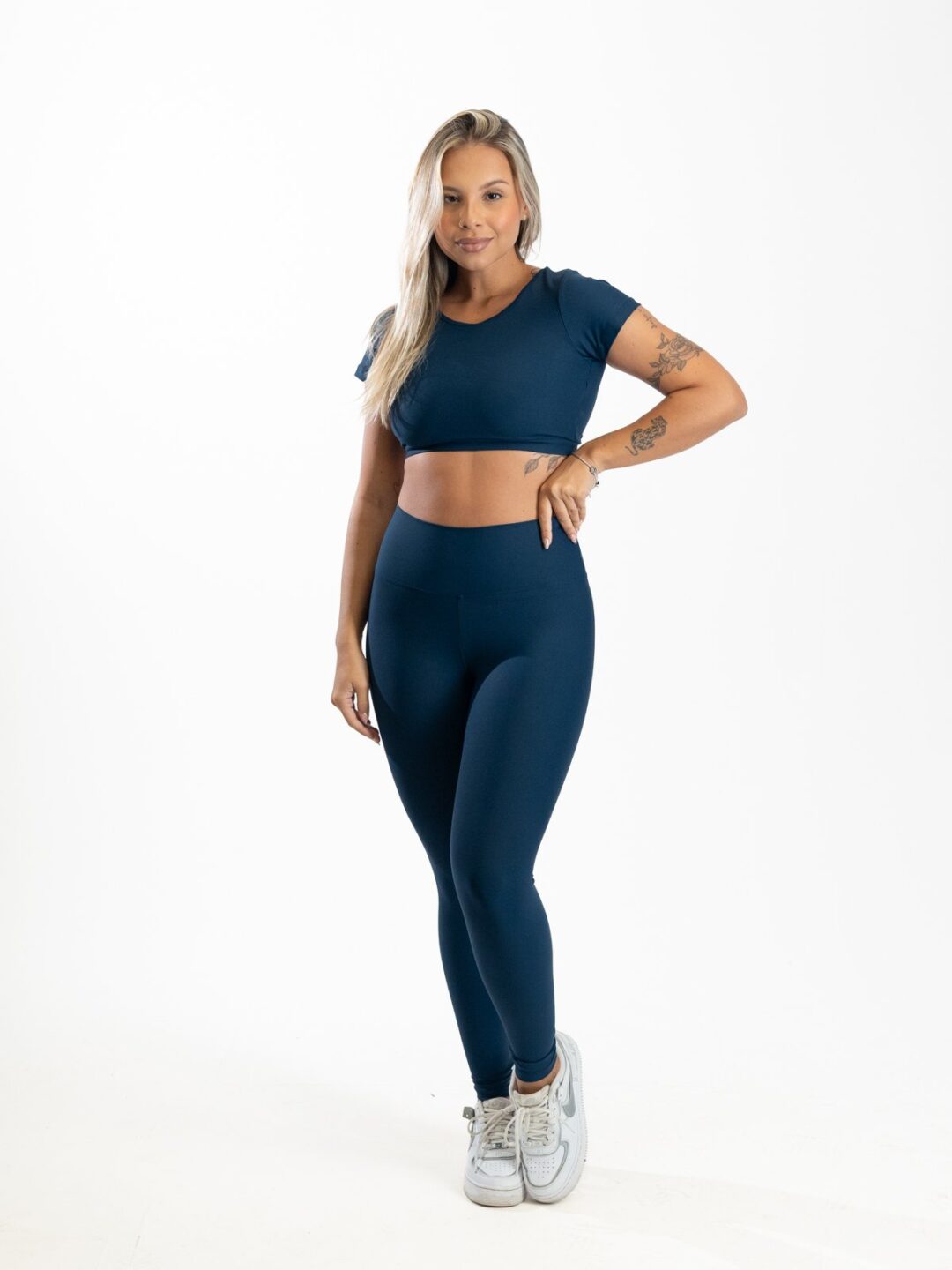 Legging Básica + Top Alice - Light Azul Marinho