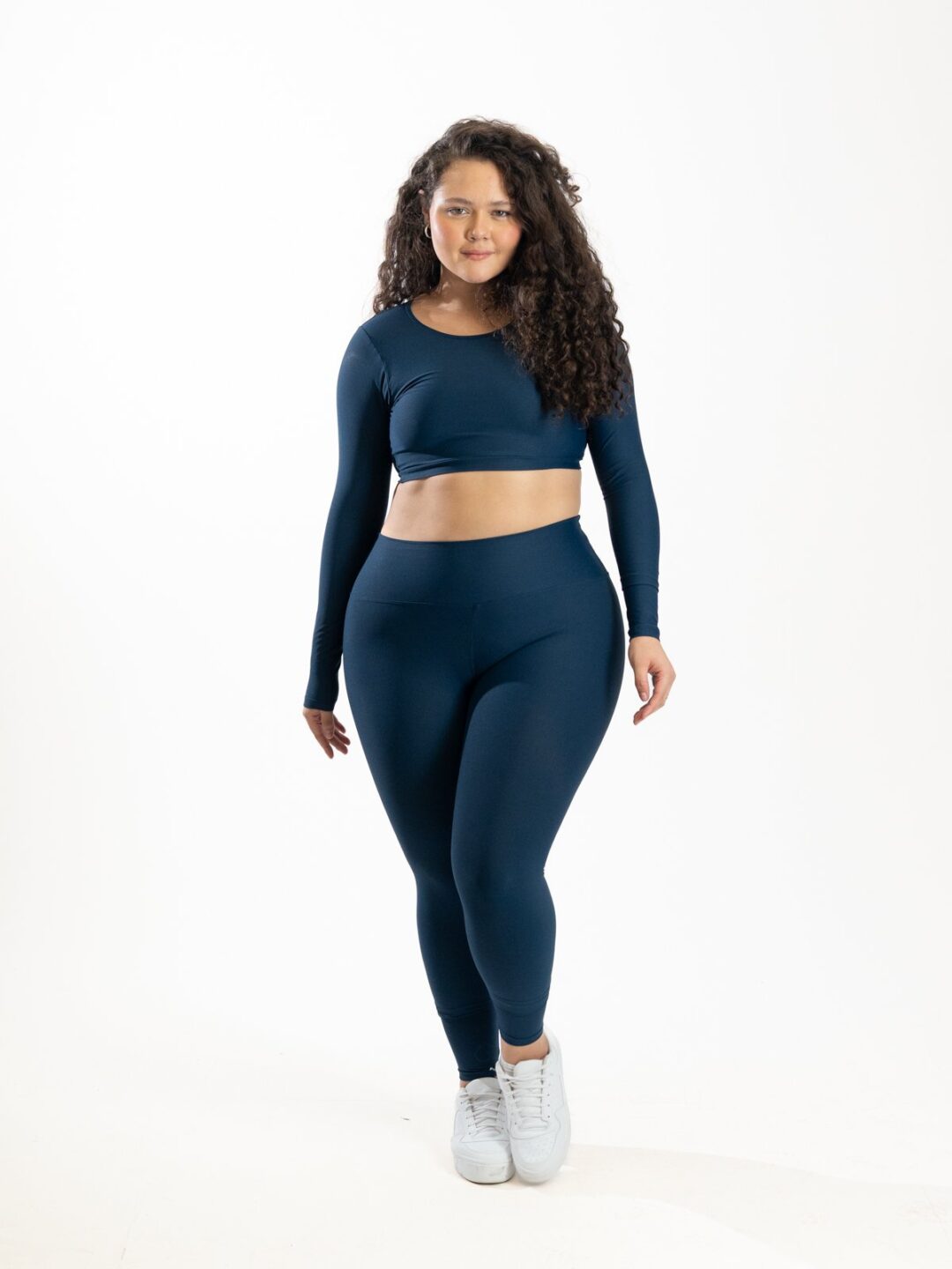 Legging Básica + Top Alice Manga Longa - Light Azul Marinho - Image 4