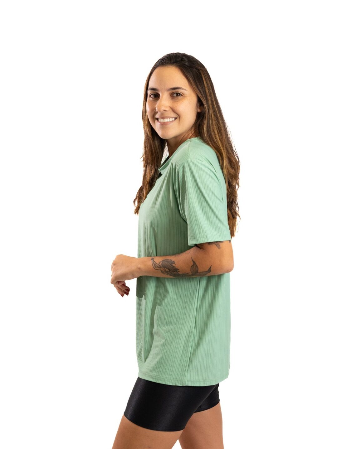 Blusão Basic Dryfit - Listras Verde Pistache - Image 3