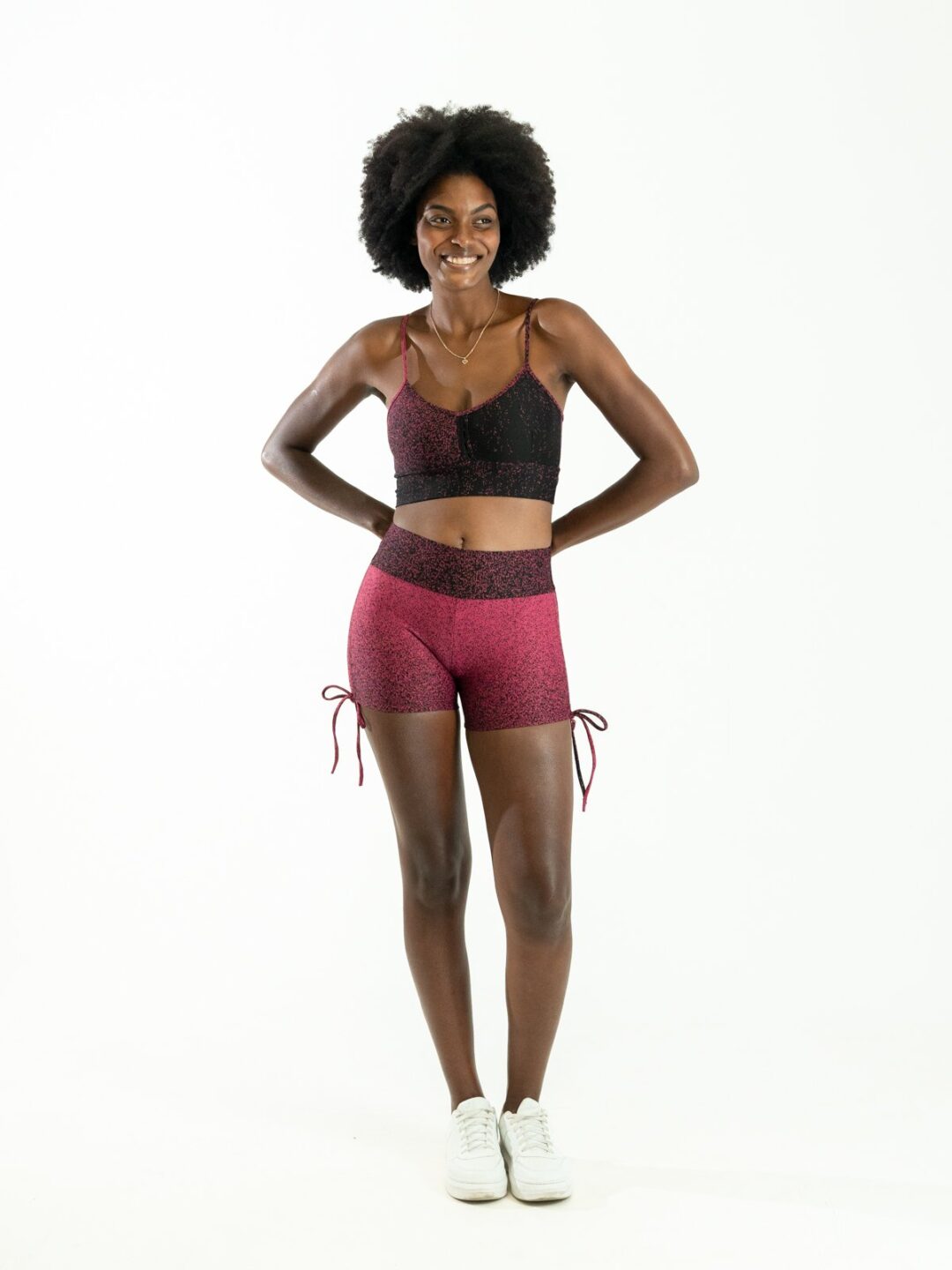 Short Cross + Top Bia - Degradê Vinho