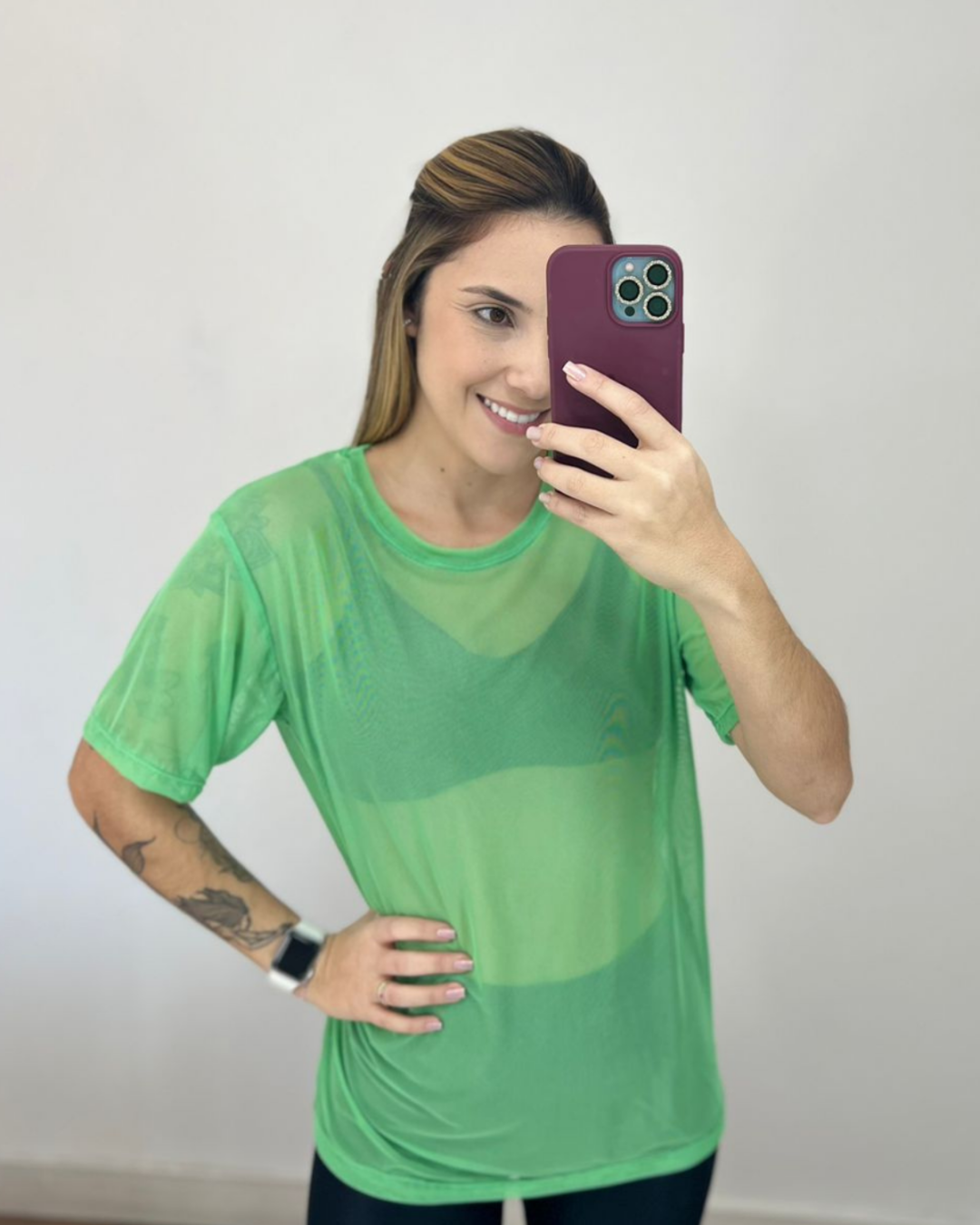 Blusão de Tule - Verde Flúor