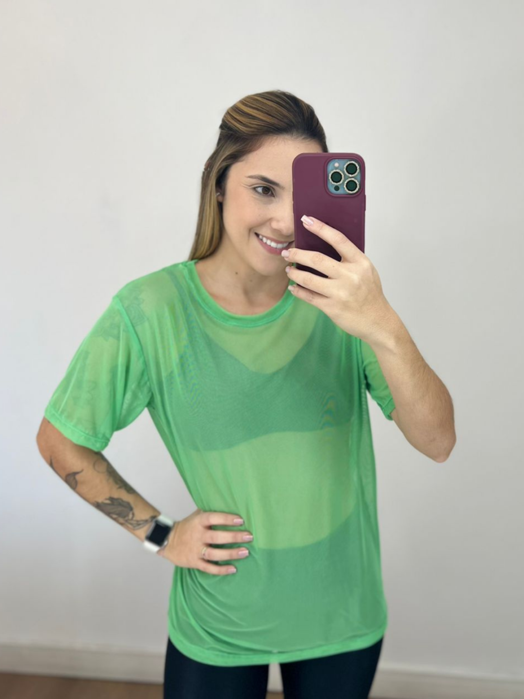 Blusão de Tule - Verde Flúor