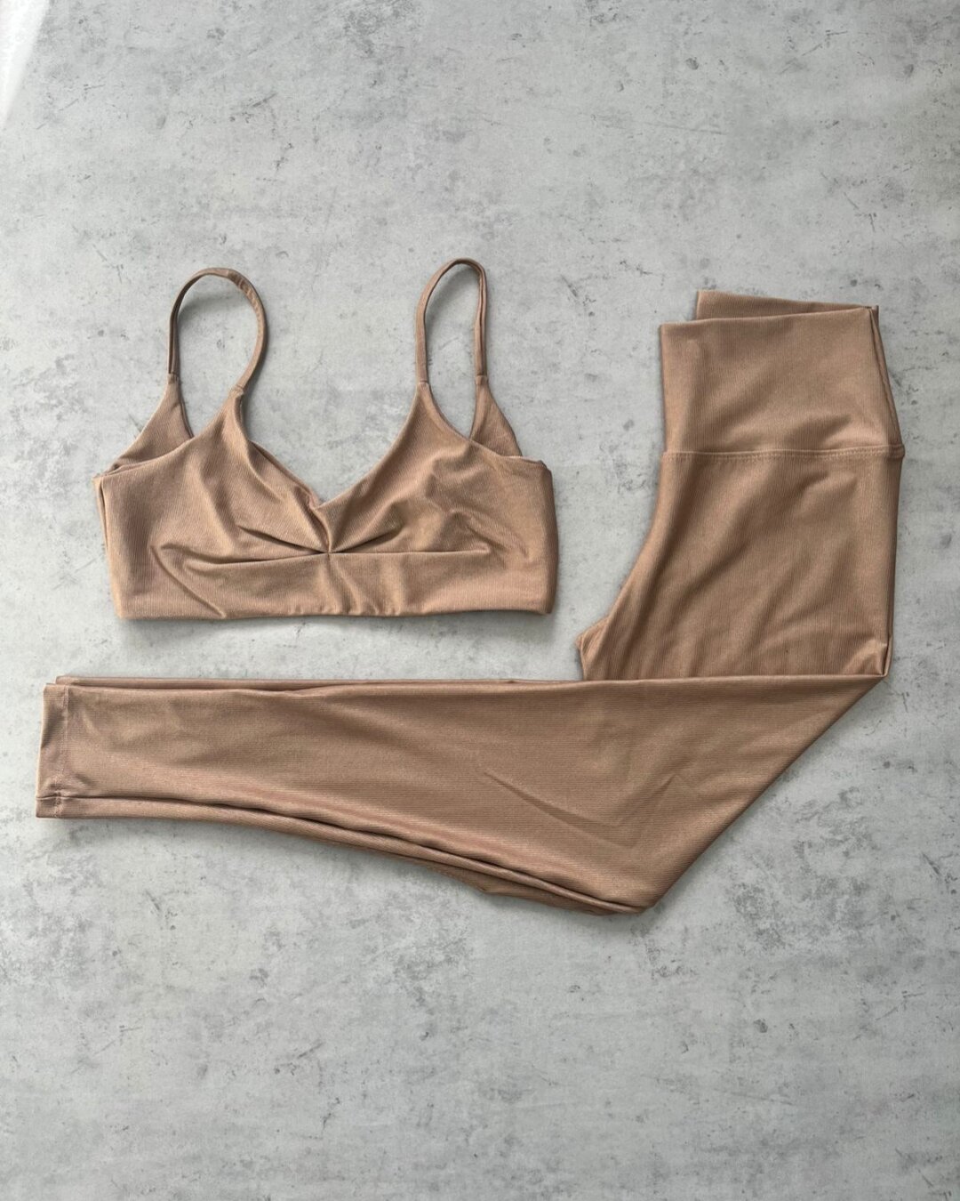 Legging Básica + Top Lívia - Compressão Cappuccino