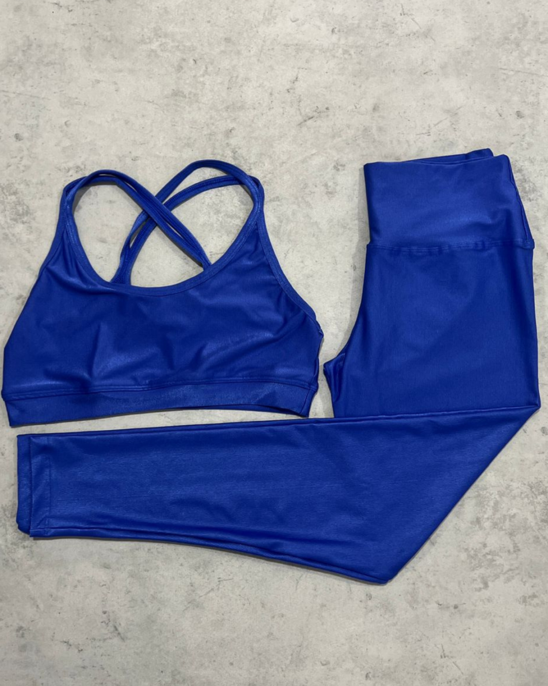 Legging Básica + Top Luna - Compressão Azul Royal