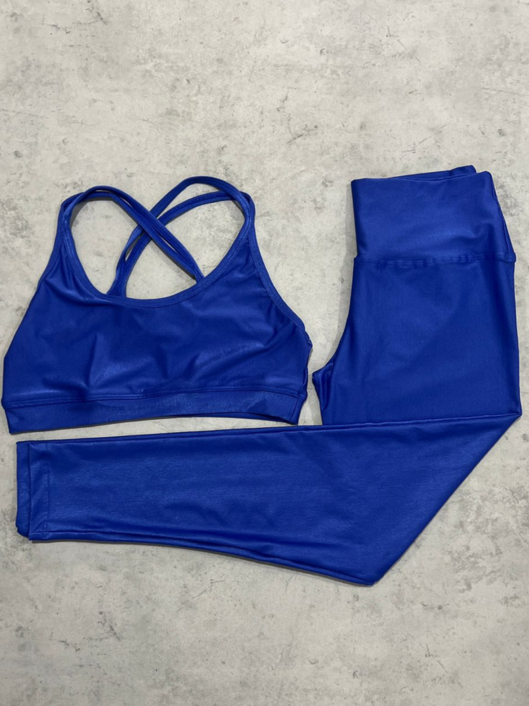 Legging Básica + Top Luna - Compressão Azul Royal