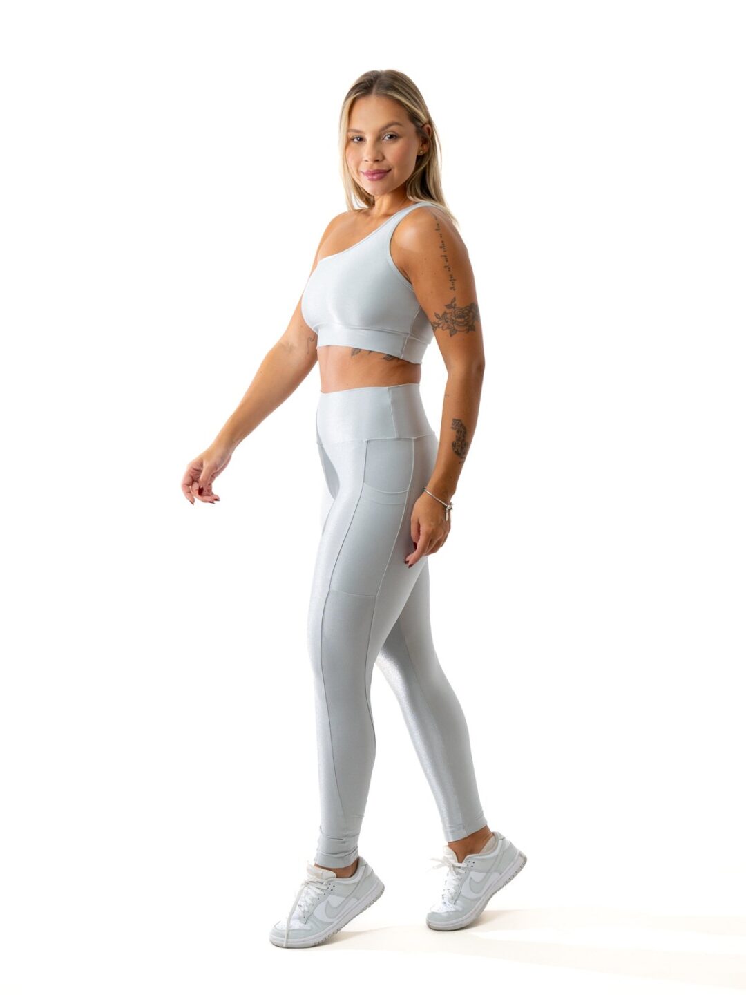 Legging c/ Bolso + Top Sophia - Compressão Prata - Image 2
