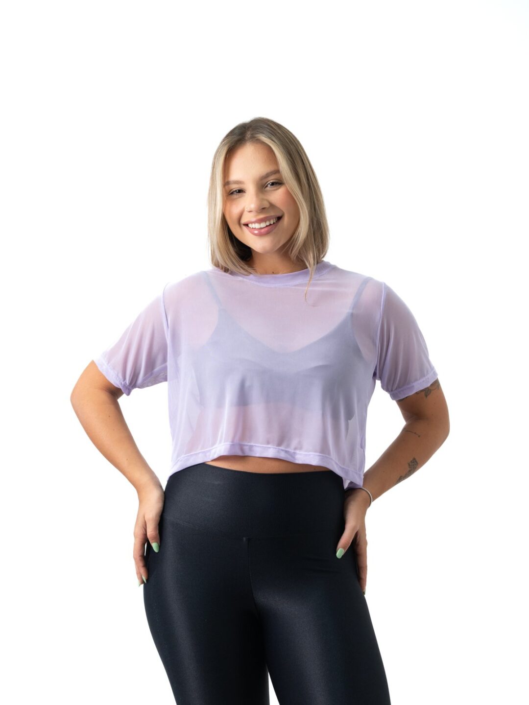 Cropped de Tule - Lavanda