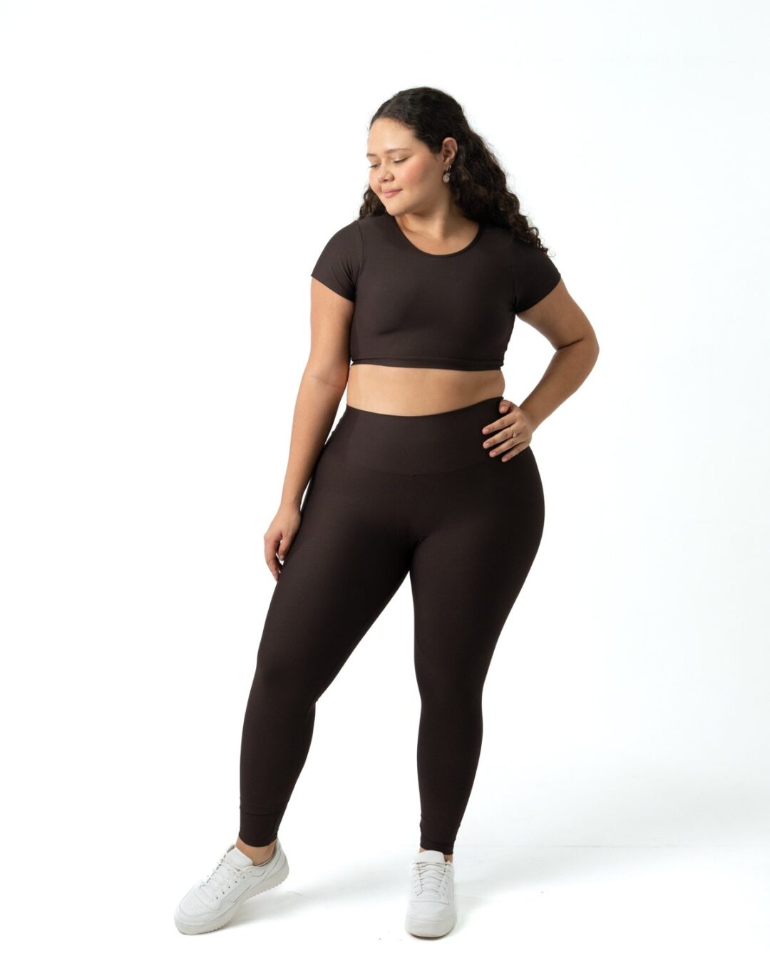 Legging Básica + Top Alice - Light Dark Coffee