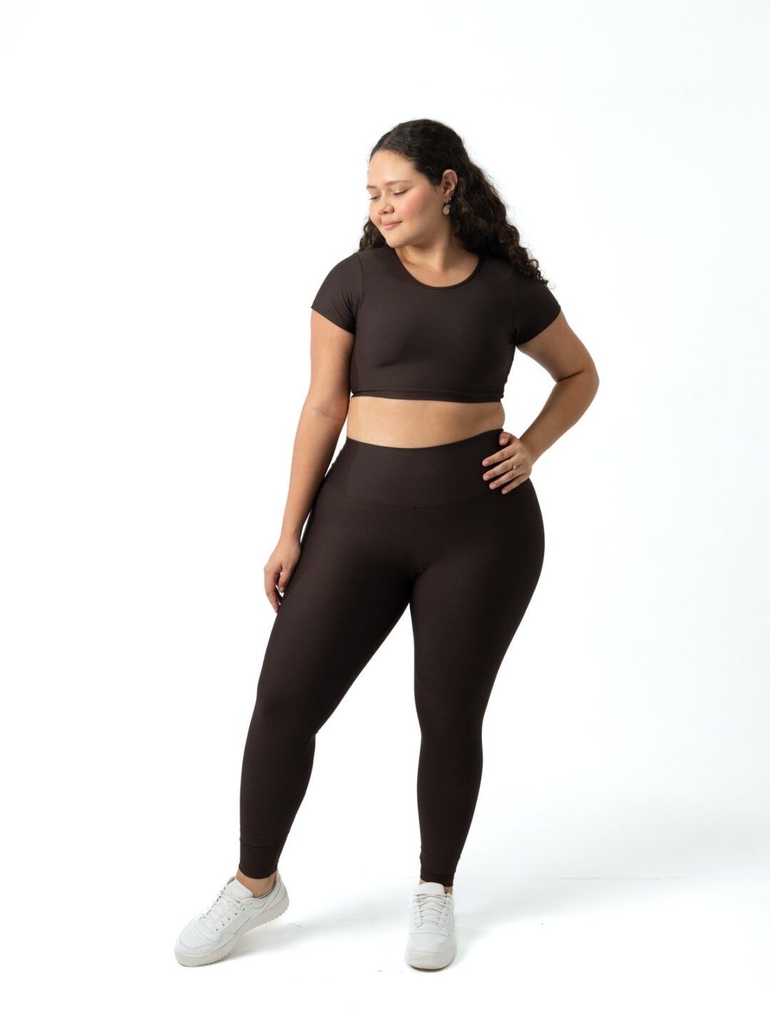 Legging Básica + Top Alice - Light Dark Coffee