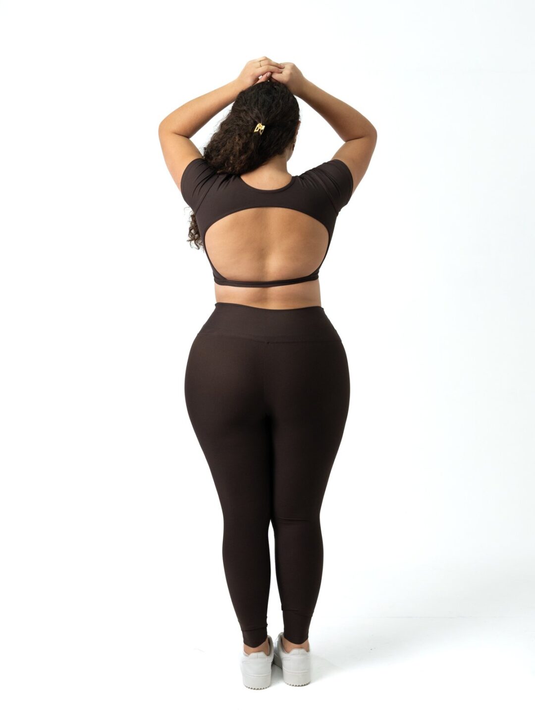 Legging Básica + Top Alice - Light Dark Coffee - Image 3