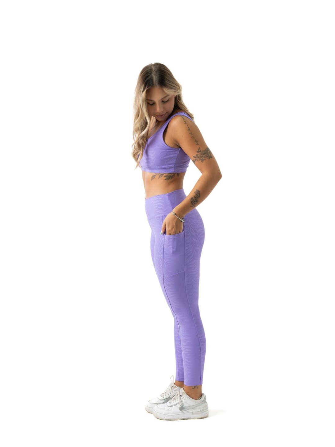 Legging c/ Bolso + Top Anna – Jacquard Animal Print Orquídea - Image 2