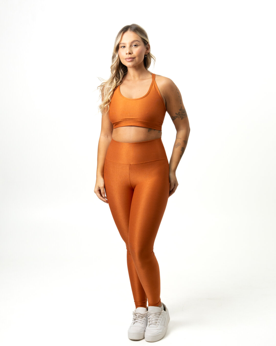 Legging Básica + Top Luna – Compressão Terra