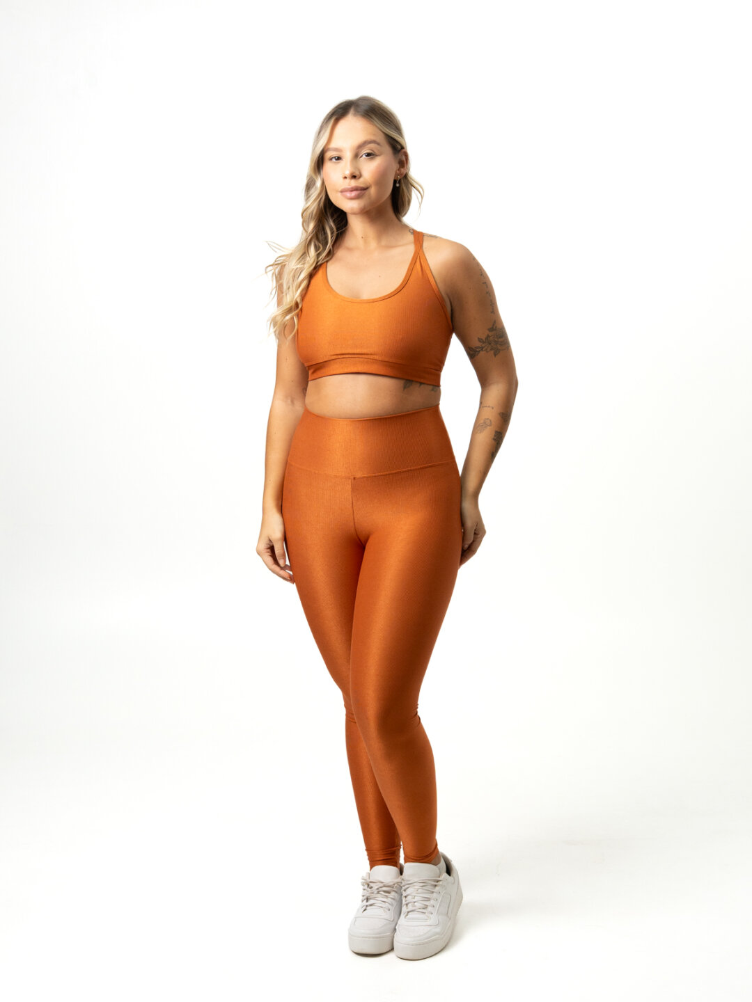 Legging Básica + Top Luna – Compressão Terra