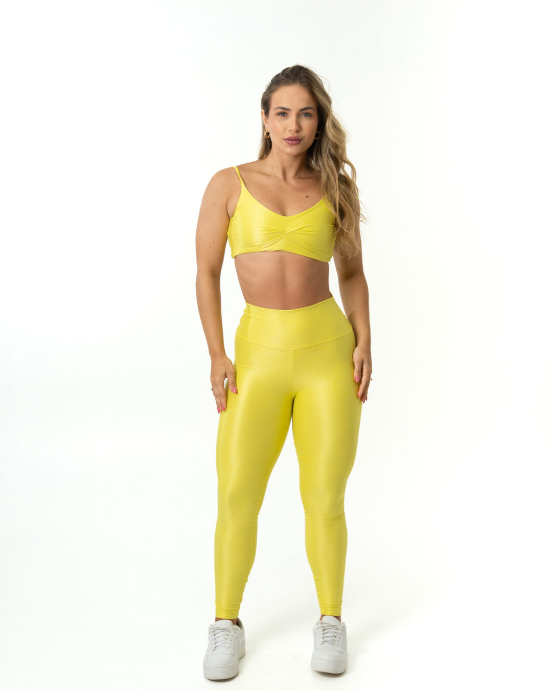 Legging Básica + Top Lívia - Compressão Amarelo Lírio