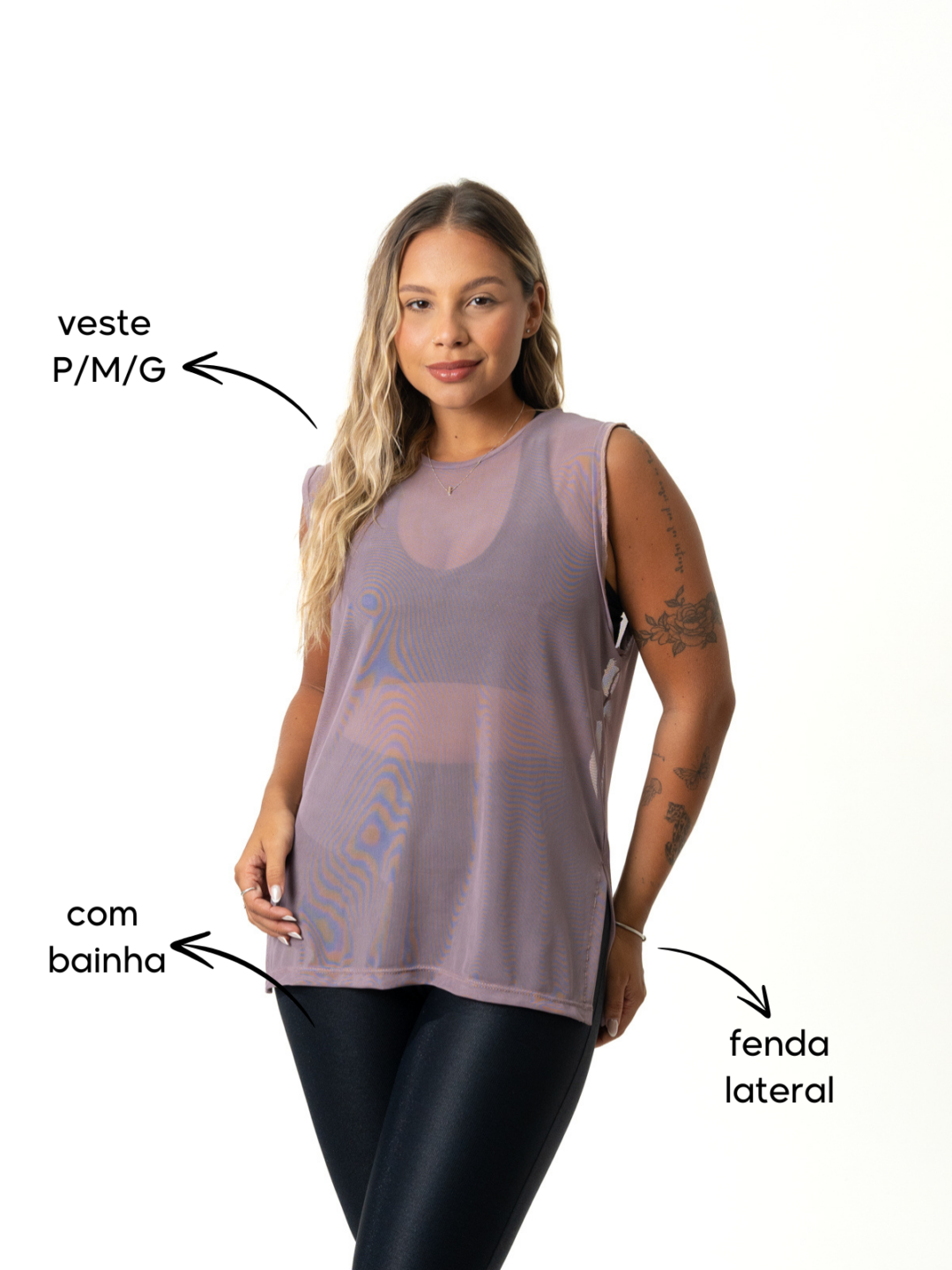 Regata Basic de Tule - Malva - Image 2