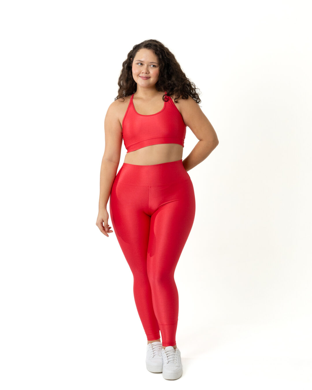 Legging Básica + Top Luna – Compressão Amaranto