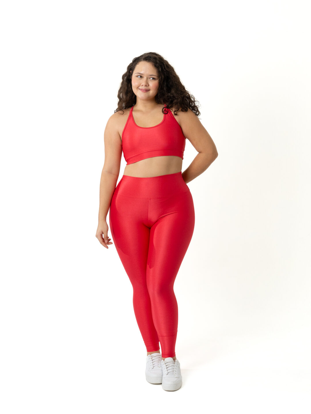 Legging Básica + Top Luna – Compressão Amaranto