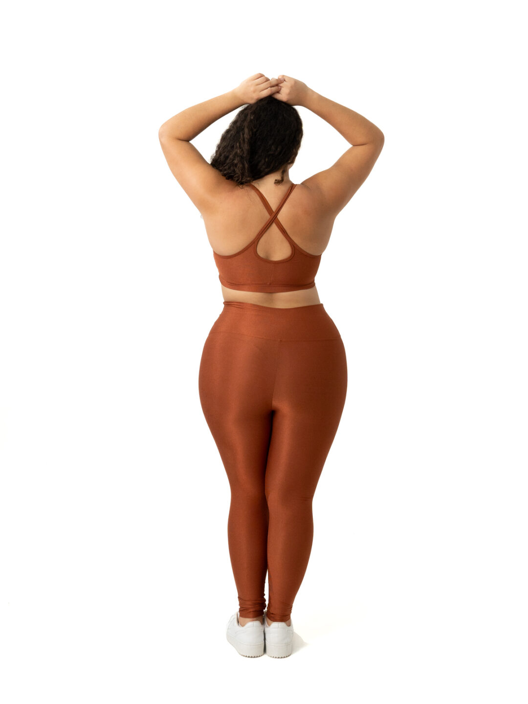 Legging Básica + Top Luna – Compressão Chocolate - Image 3